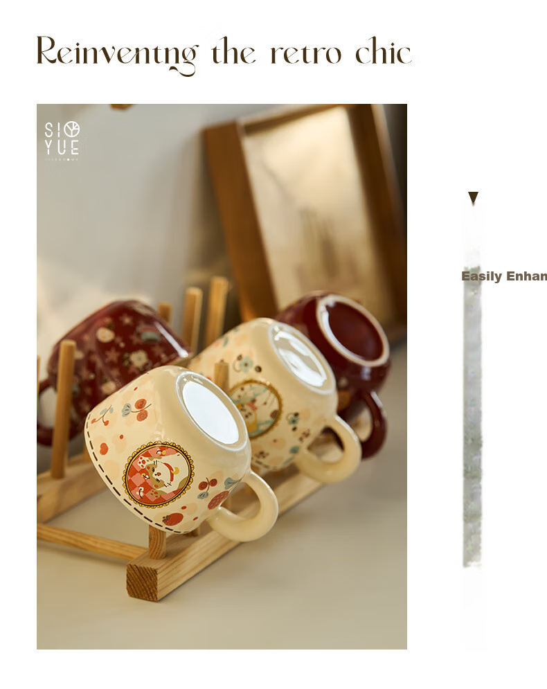 Siyue Cat Cup Set, Mug Coffee Cups Gift Box, New Home Housewarming Wedding Engagement Wedding Gift Souvenir 15