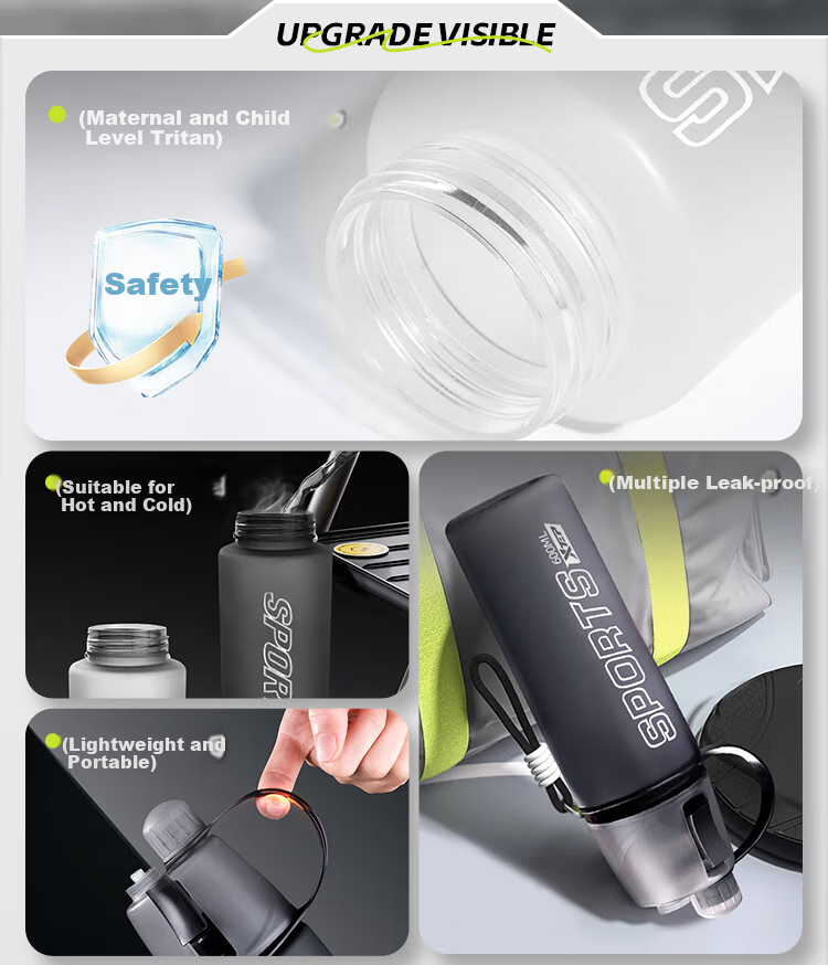 XTEP Spray Water Bottle for Men And Women, Cycling, Children, Students, School Use, Portable Sports Water Bottle for Biking in Summer 9