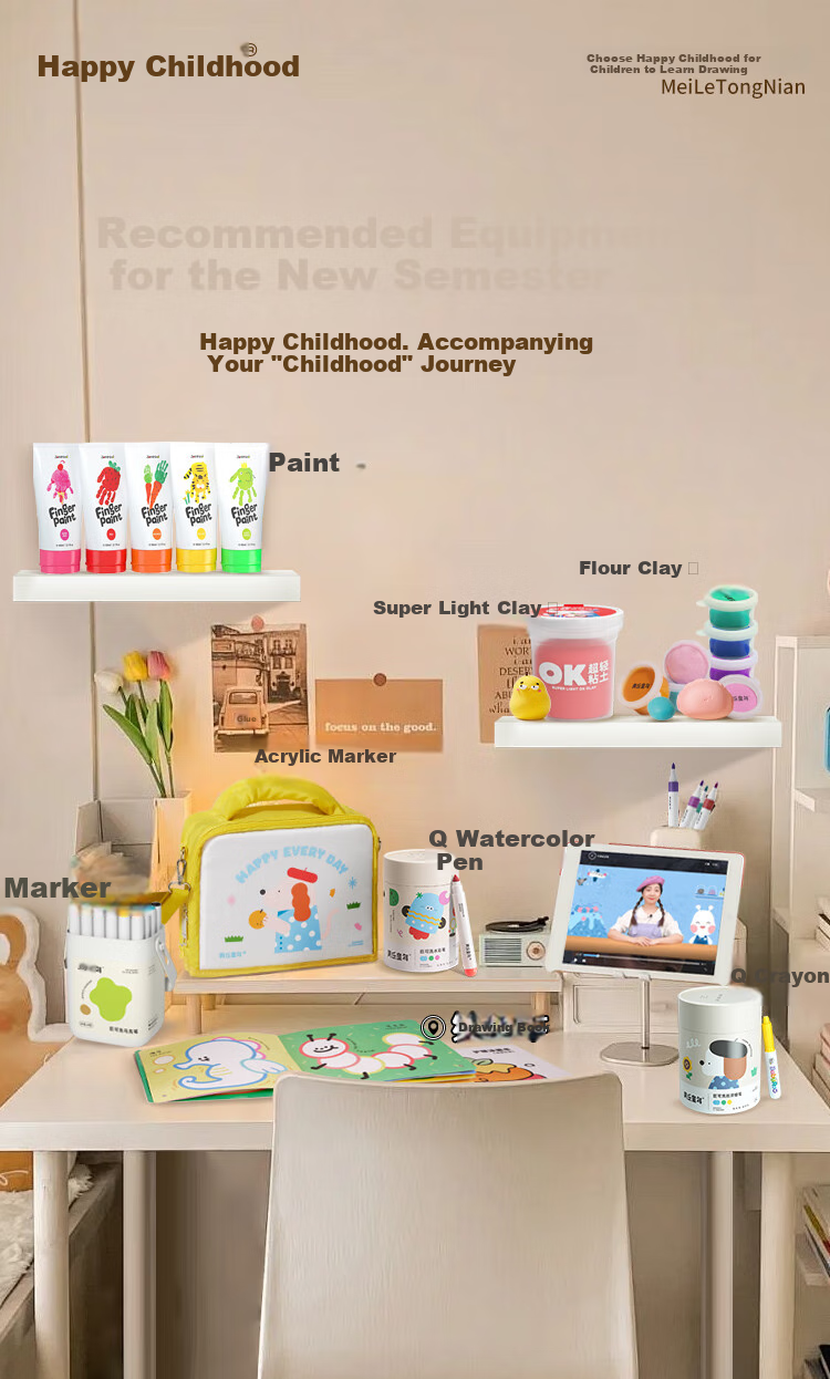 Meiletongnian Water-Based Markers, 24 Colors, Dual-Tip, for Primary And Secondary School Students, Children's Drawing Pens, Non-Alcohol, Quick-Drying, Watercolor Pens 1