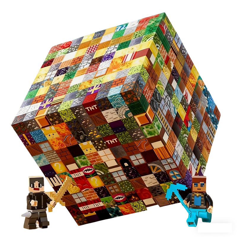 BULUQI Minecraft Magnetic Building Blocks Construction Toy for Boys Ages 3-6 Birthday Gift Magnetic Tiles for Ages 1-3