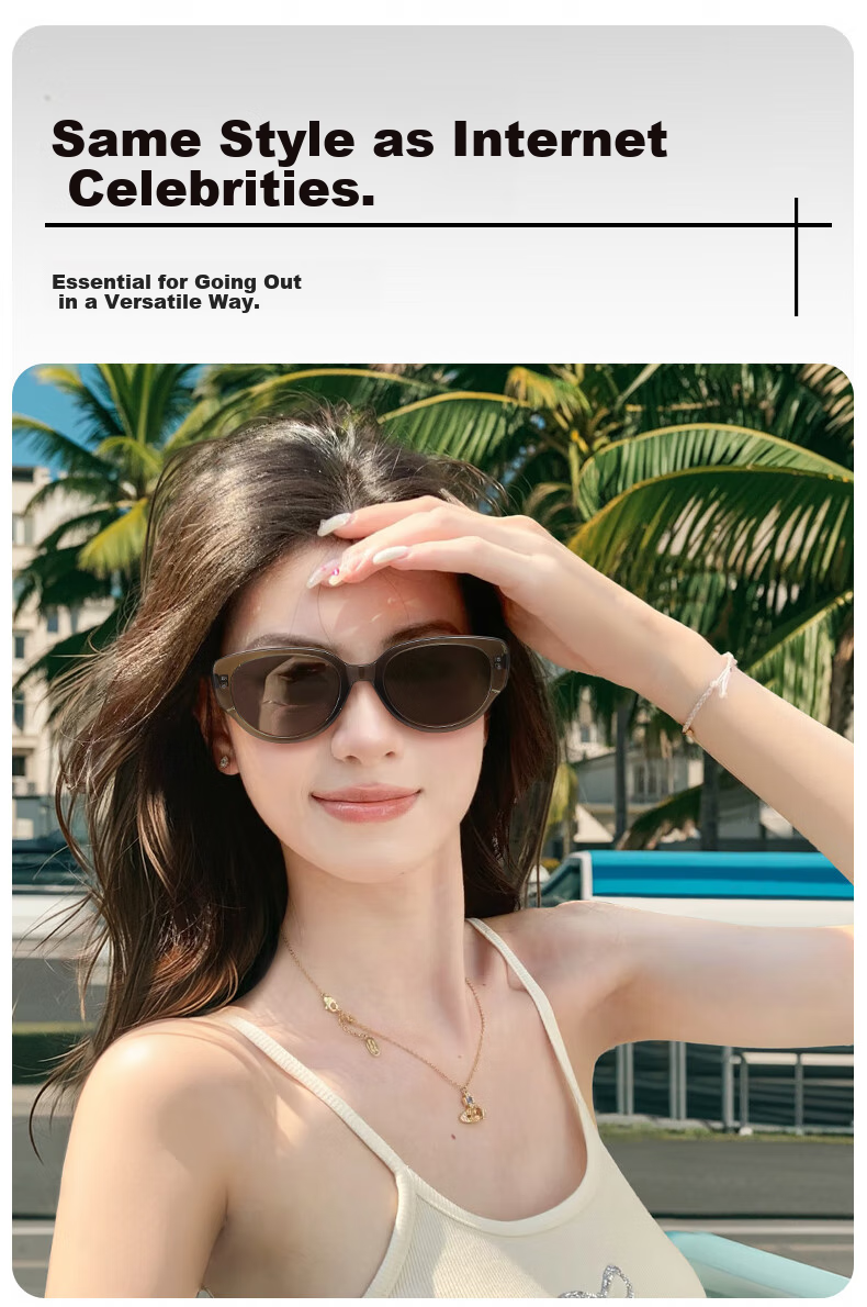 Pulais Cat Eye Sunglasses for Men And Women, UV Protection, Polarized, High Definition, Sun Protection, Driving, High-End Fashion Trendy 8