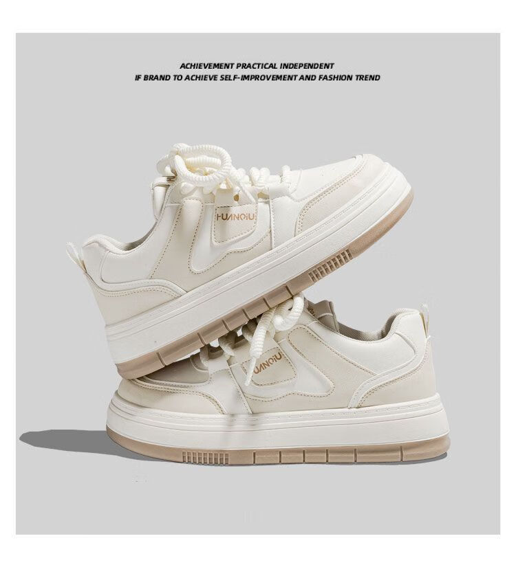 Global Breathable Wine Red Casual White Sneakers 2026 Ins Stylish Thick Sole Breathable Shoes 13