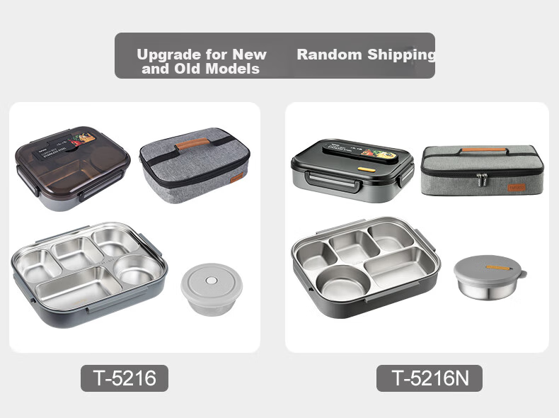 TAFUCO Lunch Box, 316 Stainless Steel Student Meal Tray with Compartments, Large Capacity Bento Box, Portable Lunch Box for Office Workers, T5354 12