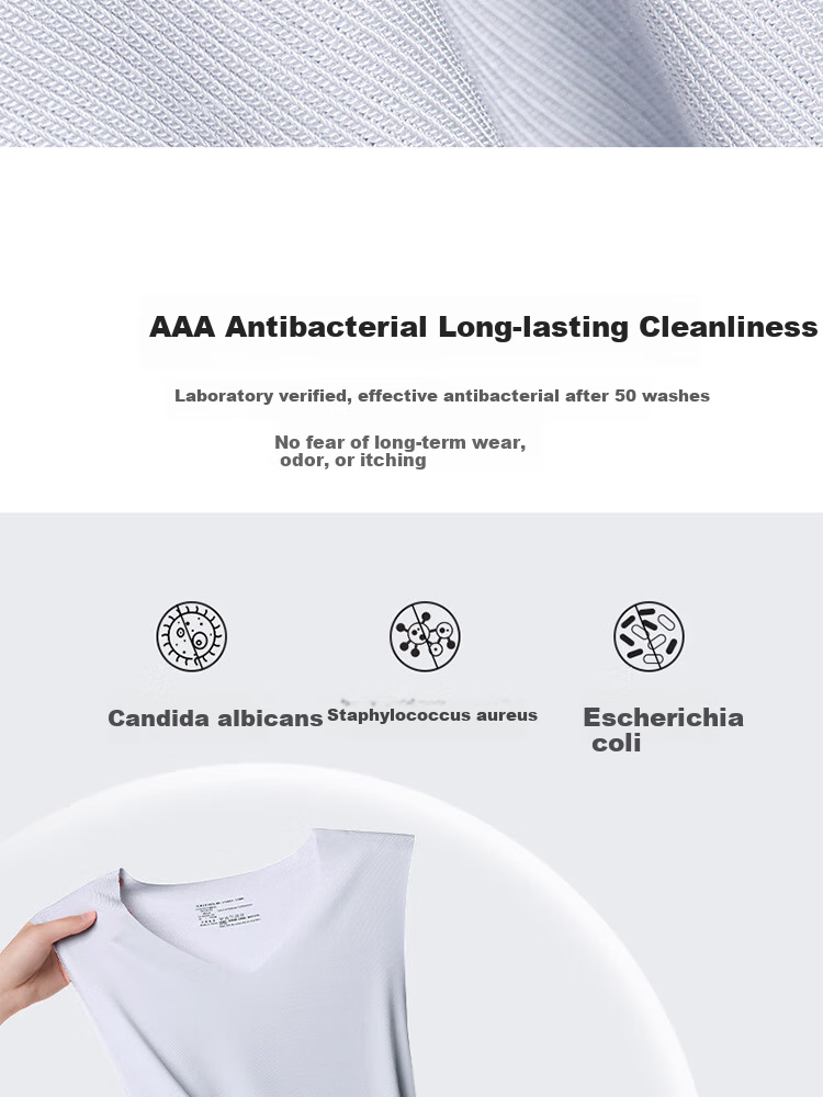 AIMER MEN Men's Modal Wide-Shoulder Undershirt, 3A Antibacterial Seamless Inner Layer, White, Size 170 5
