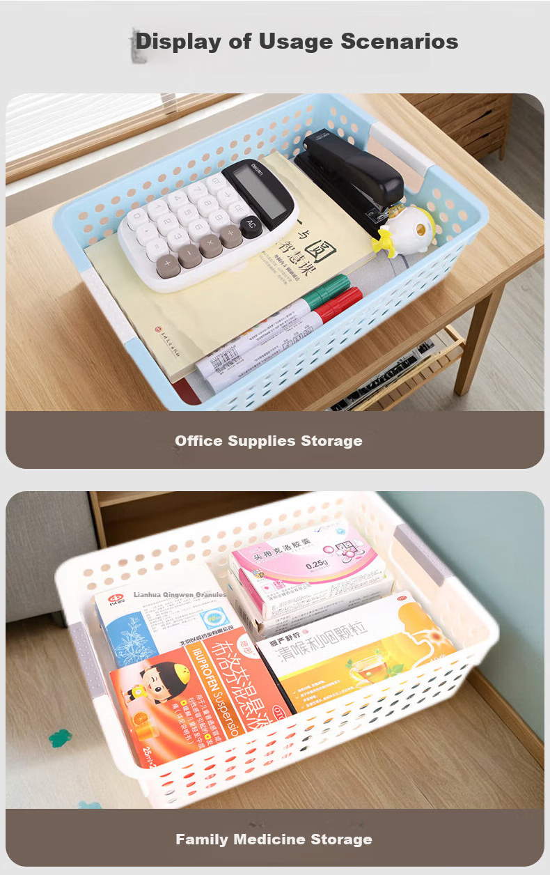Youbili File Tray Document Basket Financial Record Organizer File Holder, Hollow Plastic Document Box Small Size, 1 Piece, 8901 Gree 5