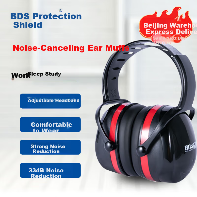 BDS Professional Soundproof Noise Reduction Earmuffs, Powerful Noise Protection, Industrial-Grade Workshop Noise Reduction, Grinding-Specific Earmuffs, Sold by JD, Dormitory Ear Protection Earmuffs, FM-2