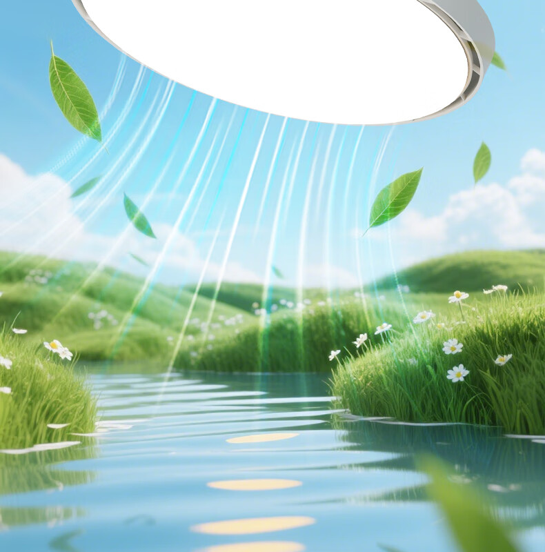 HSOS AI Voice-Controlled Smart Invisible Fan Light for Bedroom And Dining Room, Ceiling-Mounted Quiet Variable-Speed Electric Fan Pendant Light 2