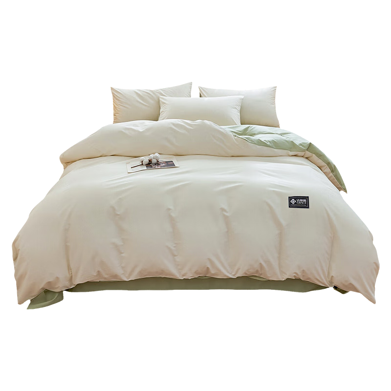 Grace 10A Antibacterial Skin-Friendly 3-Piece Bedding Set 1.2/1.5m Bed Quilt Cover 150x200cm