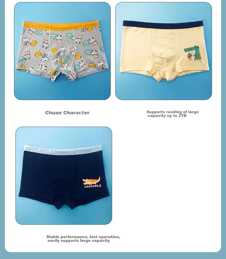 Bingxuemumian Boys' Underwear, Class A Cotton, 3A Grade Antibacterial, Boxer Briefs for Boys, Sweat-Absorbing And Breathable Boxers for Older Childre 14