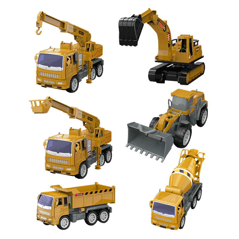 Wild Knight Kids Excavator Toy Engineering Vehicle Set for Boys Ages 1-3-6 Large Model Gift Box Birthday Present