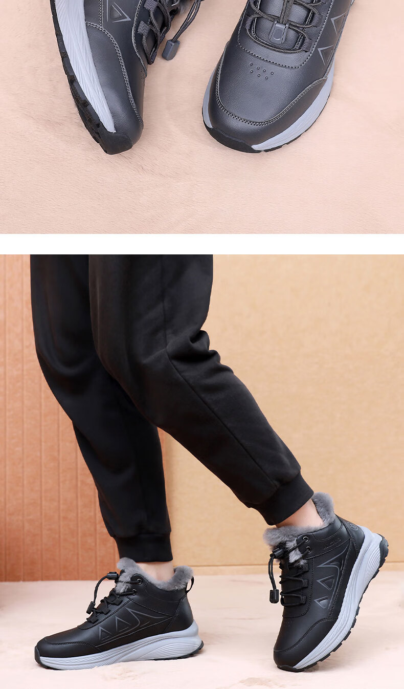 Anglerfish Old Beijing Women's Winter Cloth Shoes Thickened Wool Cotton Shoes Non-slip Soft Sole Walking Shoes A8010 Red Size 38 13