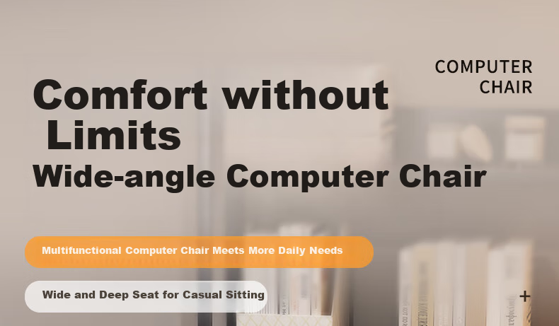 Chibailun Computer Chair, Bow-Shaped Gaming Chair, Home Office Chair, Reclining Sofa Chair, Comfortable for Long Sitting, Dormitory Study Chair 1