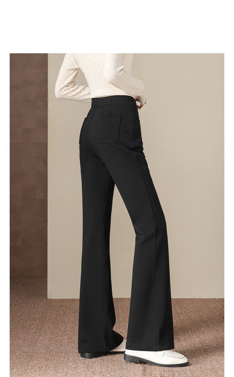 Demana Warm Mini Heater Winter Intelligent Commuter Comfortable Fleece-Lined Elegant Slimming Petite Women's Flared Casual Pants 1