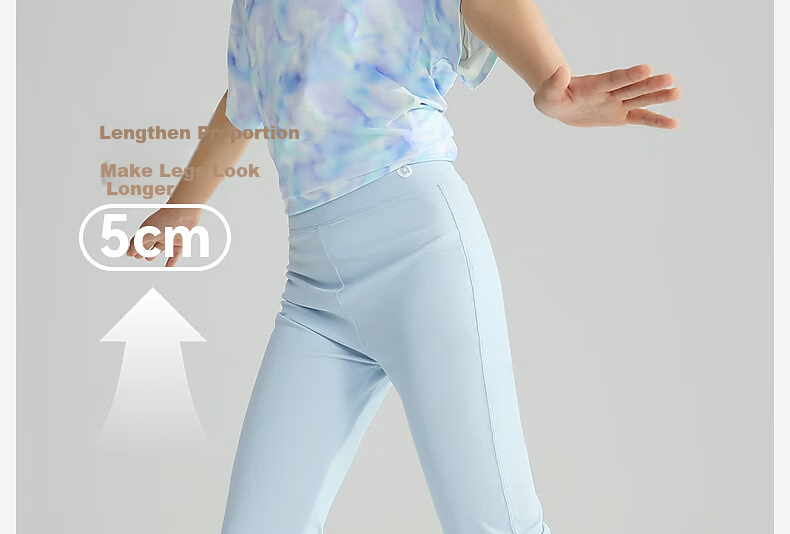 ASK JUNIOR Children's Clothing Girls' Spring And Summer Sun Protection Pants Quick-Dry High-Elastic Yoga Pants Micro-Flared Leggings Light Pink 150 17