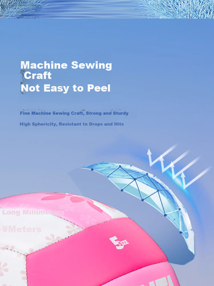 ANTA Volleyball [High School Entrance Exam Training] Competition-Specific Volleyball for Primary And Secondary School Physical Exams, Adults And Children, Men And Women, Size 5, Pink, 152-2 6