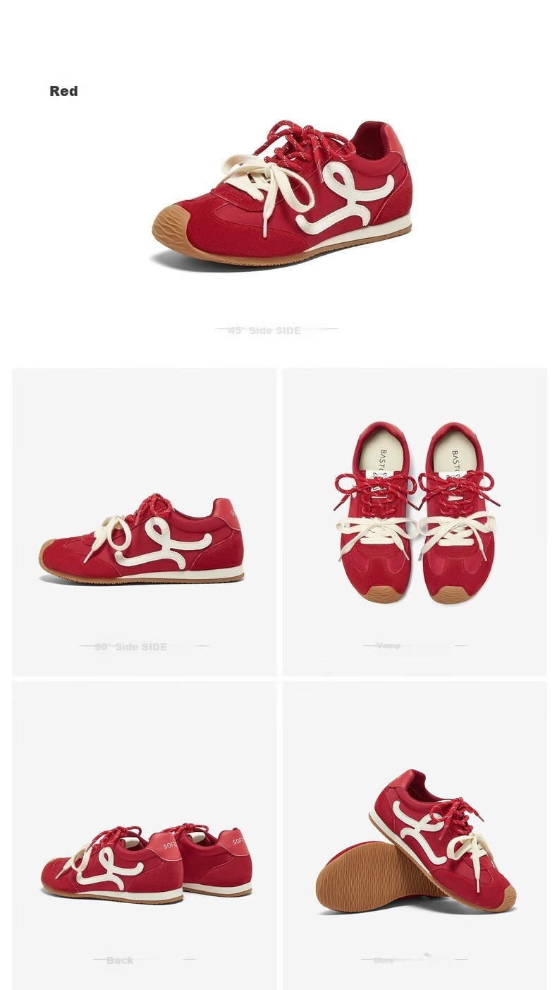 BASTO [Zhang Yuexi's Choice] Candy-Colored Height-Increasing Training Shoes, Slanted Casual Forrest Gump Shoes for Women, Yellow, Size 36 20
