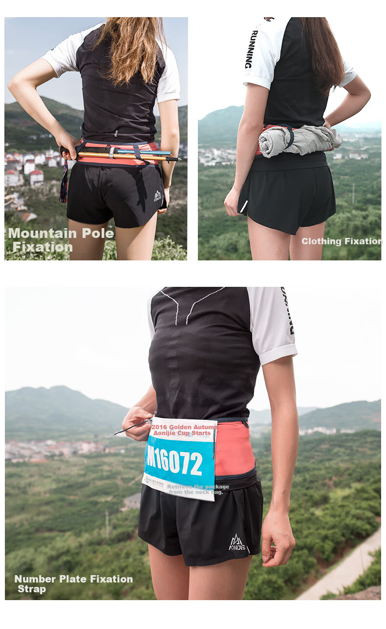 AONIJIE Running Waist Pack for Men And Women, Sports Waist Belt, Outdoor Fitness Hiking Marathon Invisible Phone Pouch 14