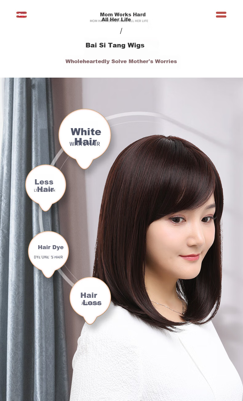 Baisitang Women's Full Head Wig, Long Straight Hair, Room Temperature Silk, One Size Fits All (Natural Black) (B719) 3