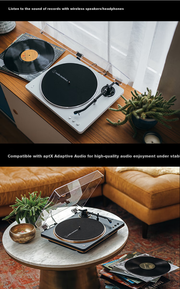 Audio-Technica [Self-Operated] LP70XBT BS Bluetooth Wireless Vinyl Record Player, Retro Audiophile Phonograph, Electric Phonograph, Black And Silver Graduation Gift, LP60X Advanced Versio 7