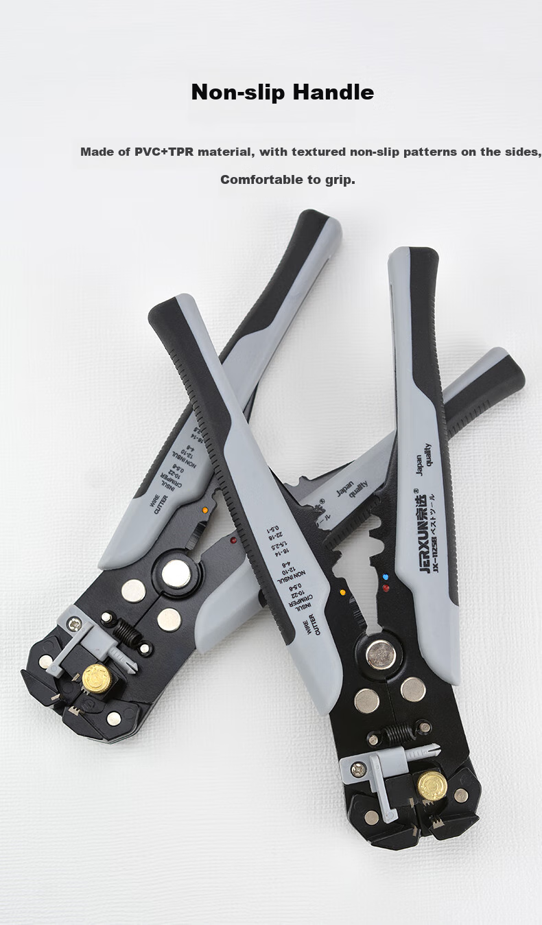 JERXUN Automatic Wire Stripping Pliers, Electrician's Wire Stripper, Wire Cutter, Terminal Crimping Pliers, Multifunctional Fiber Optic Cable Stripping Pliers 9