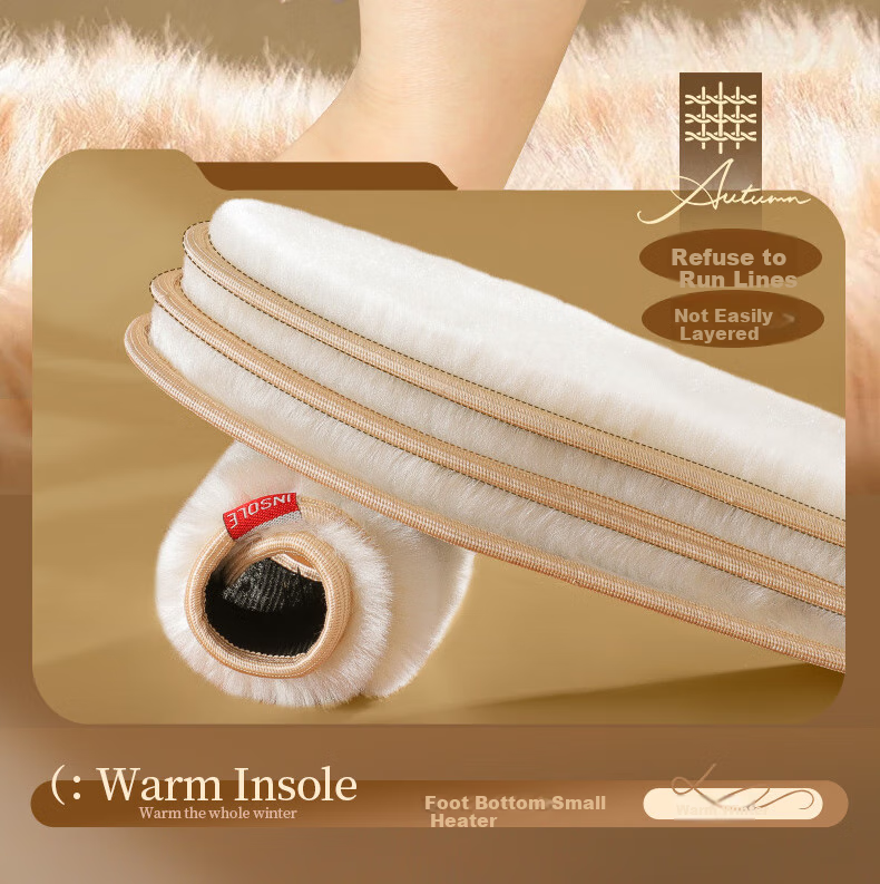 Nanjiren 3-Pair Set Warm Insoles for Men And Women, Cotton Fleece-Lined Thick Sweat-Absorbing Bamboo Charcoal Sole Winter Insoles, Mixed Set, Size 42 11