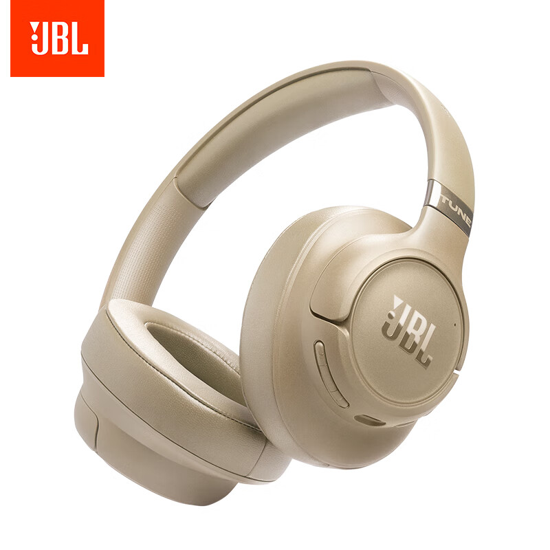 JBL TUNE 780NC Over-Ear Active Noise Cancelling Bluetooth Headphones Wireless Wired Gaming Headset for Mobile Phone, Computer, Laptop - Mocha Color
