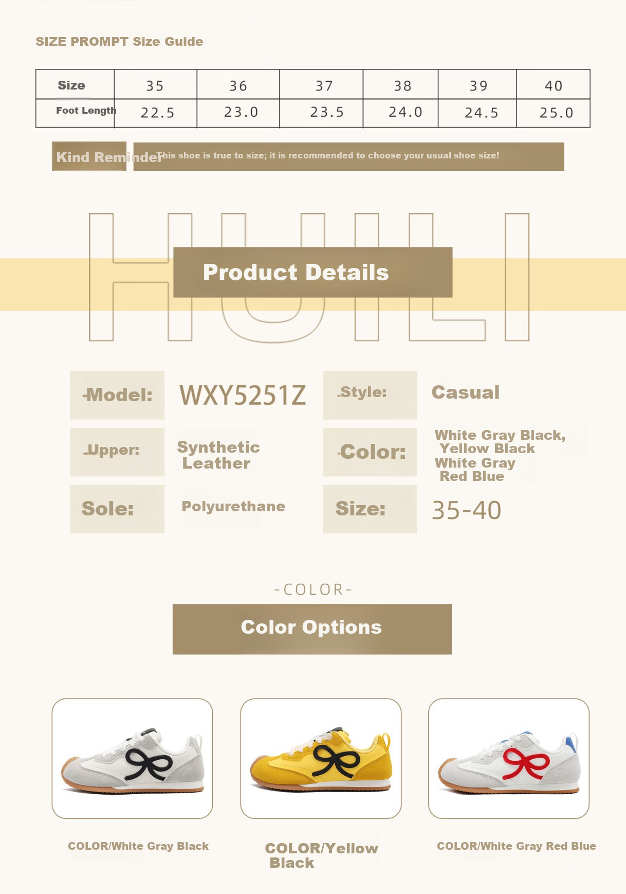 Huili Women's Shoes Forrest Gump Shoes, Autumn New Casual Shoes, Women's Sneakers WXY5251Z, Yellow And Black, Size 39 1
