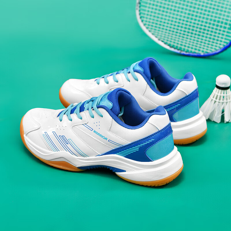 Warrior Badminton Shoes Table Tennis Shoes Tennis Shoes Training Shoes Couple Parent-Child Unisex 1109 White Pink Size 39