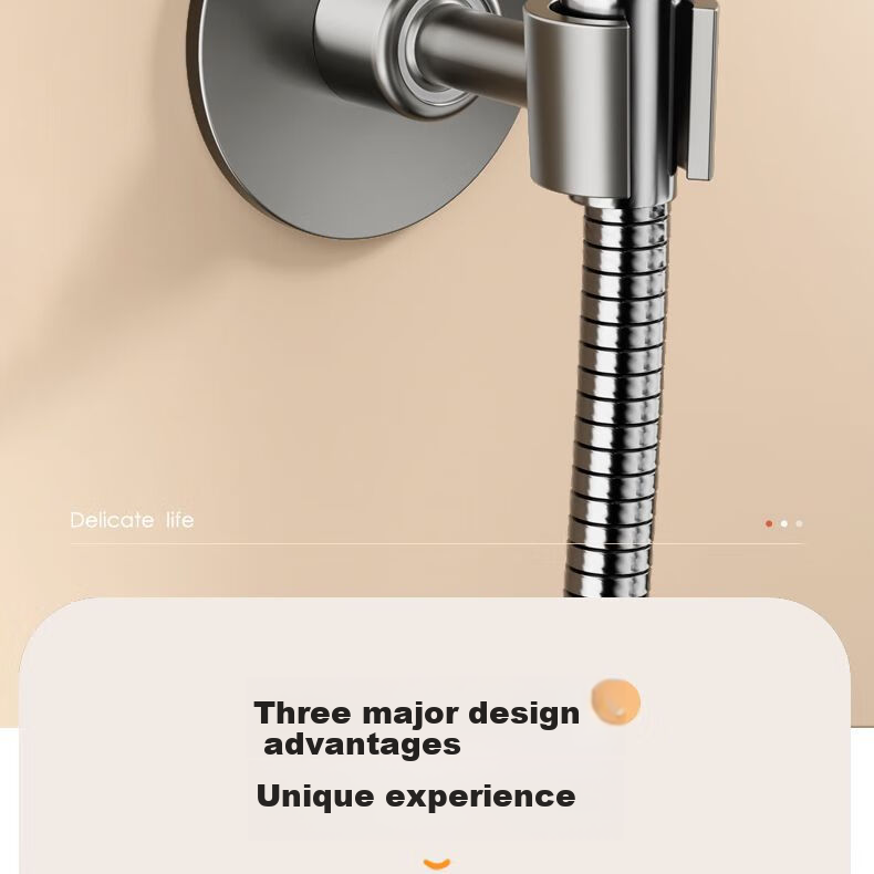 Shangmeide 304 Stainless Steel Shower Head Holder, No Drilling Required, Adjustable Fixing Device, Strong Load-Bearing Capacity of 10kg, Shower Head Bracket 2