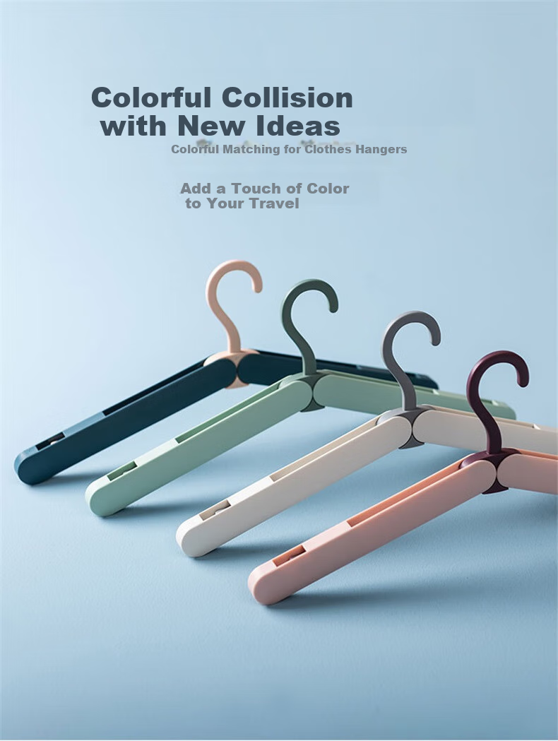 JEKO&JEKO Foldable Hangers, Portable Travel Hotel Drying Rack, Collapsible Non-Slip ABS Plastic Storage 3