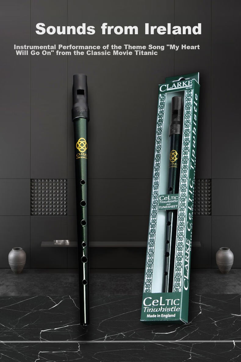 CLARKE Irish Tin Whistle in D Key, Original Imported Celtic Vertical Flute, Musical Instrument 1