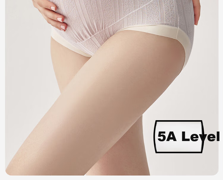YEEHOO 10A Antibacterial Maternity High-Waist Belly Support Panties Mulberry Silk Extended Crotch Single Pair Mint Green 2XL 3