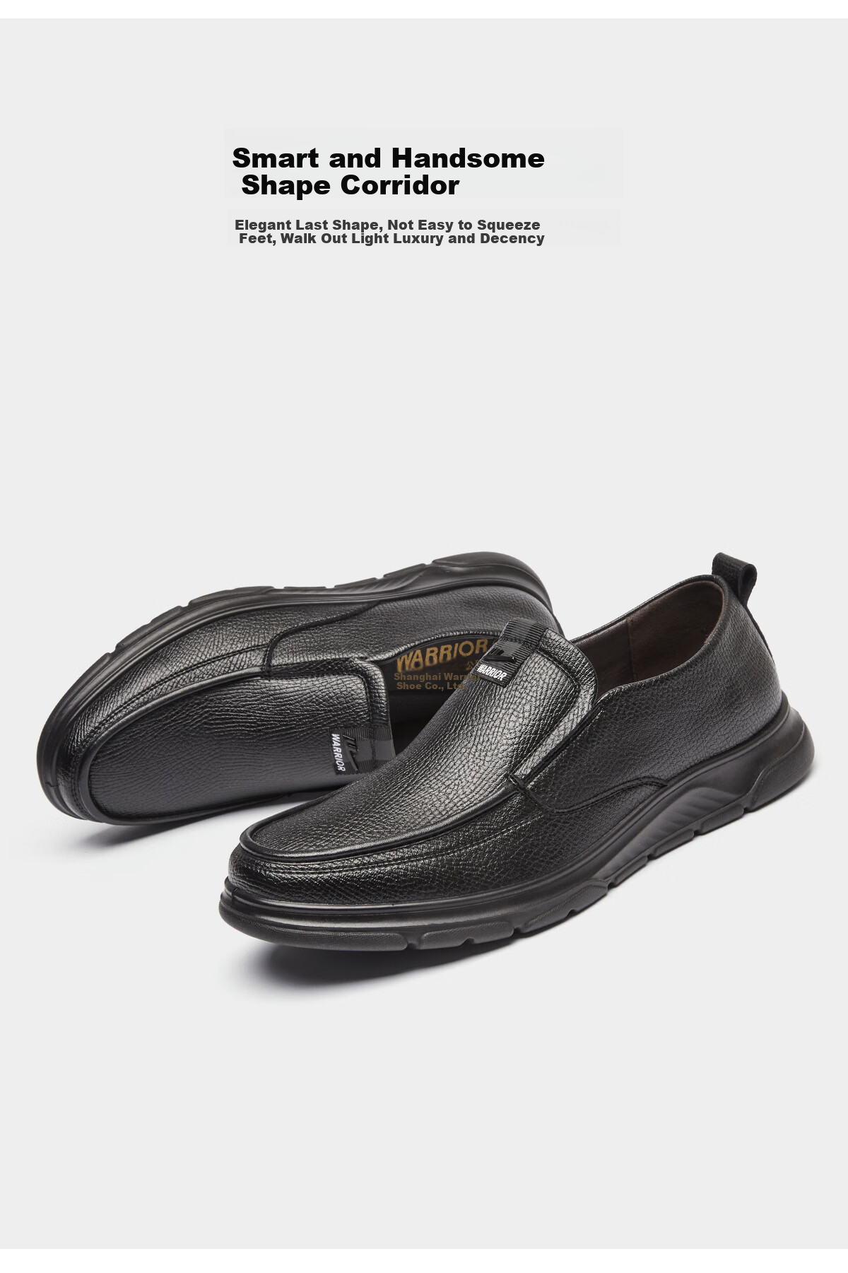 Huili Leather Shoes for Men, Comfortable Slip-On for Spring And Summer, Business Commute Breathable Soft-Soled Casual Shoes, Black, Size 39 1