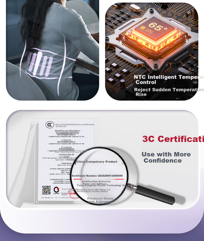 Liaoyuan [Red Light Therapy] Electric Heating Waist Support Belt, Hot Compress Warm Waist Belt, Lumbar Disc Herniation Infrared Therapy Massage Waist 7