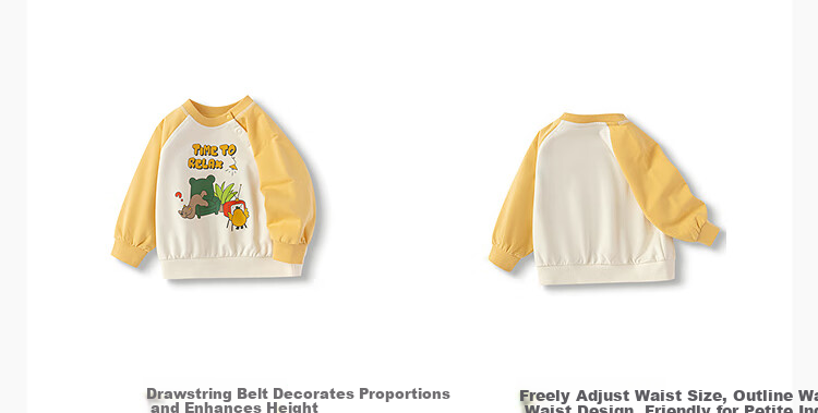 BALABALA Children's Clothing, Baby Sweatshirt, Boys And Girls Long-Sleeve Top, Cartoon Print Autumn Wear, Cute Style, 209325121201 7