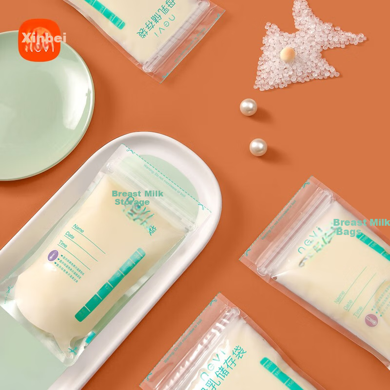 Xenbea Breast Milk Storage Bags, Disposable Breast Milk Bags Suitable for Freezing, Thickened Leak-Proof 30 Pieces 9137