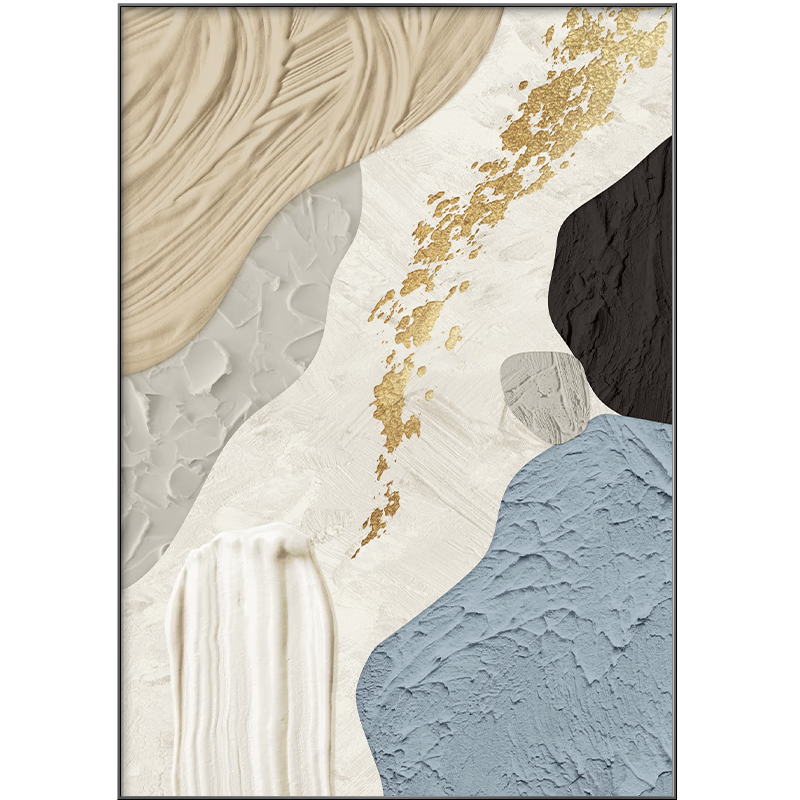 Long Time No See Cream Style Living Room Decorative Painting Minimalist Abstract Line Niche Art Wall Hanging High-End Entrance Wall Art