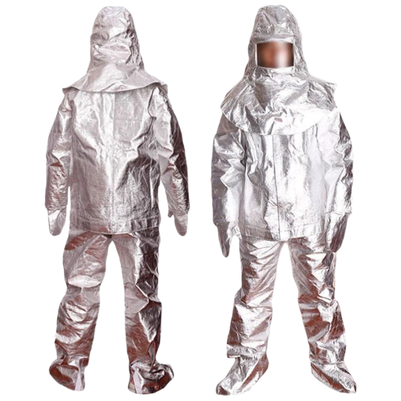 Chengtai Firefighting Heat-Resistant Suit 1000°C High-Temperature Fireproof Protective Clothing 1000°C Premium [Five-Piece Set] One Size