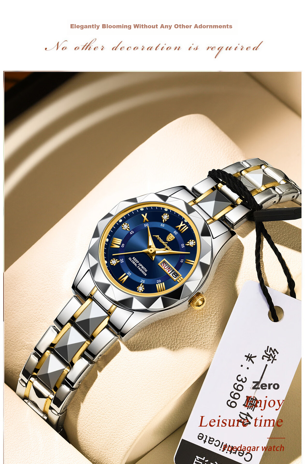 GEORGCOUNT Women's Watch, 2025 New Swiss Genuine Light Luxury High-End Ladies Watch, Waterproof Silent Quartz Watch for Women, Student Model 6