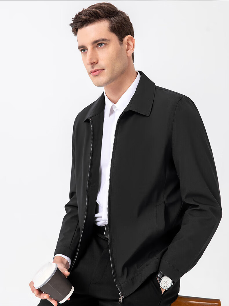TUCANO Men's Autumn Business Turn-Down Collar Executive Jacket Coat for Officials and Fathers 1
