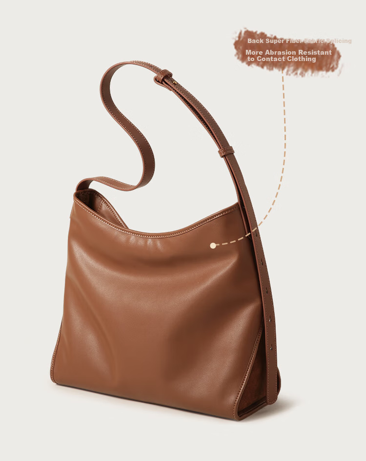 Mood Autumn And Winter Cowhide Hobo Tote Bag for Women, Large Capacity Commuter Underarm Single Shoulder Crossbody Bag, Birthday Gift Versatile Brow 34