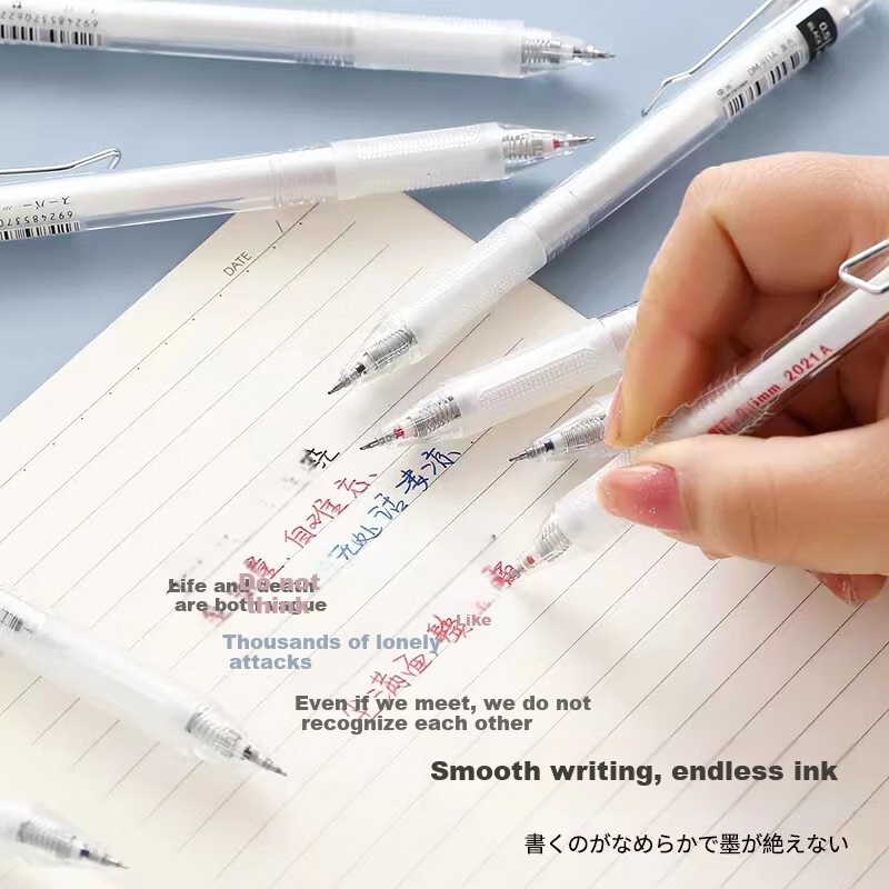 Dongmi Gel Pen, Signature Pen, Water-Based Ink, 0.5mm ST Tip, Retractable, Quick-Drying, for Exam Practice, Students, Office Use, Elementary to High School Exams, Postgraduate Entrance Exam Preparation, Essential Blue Color, 3 Pens DM911A 14