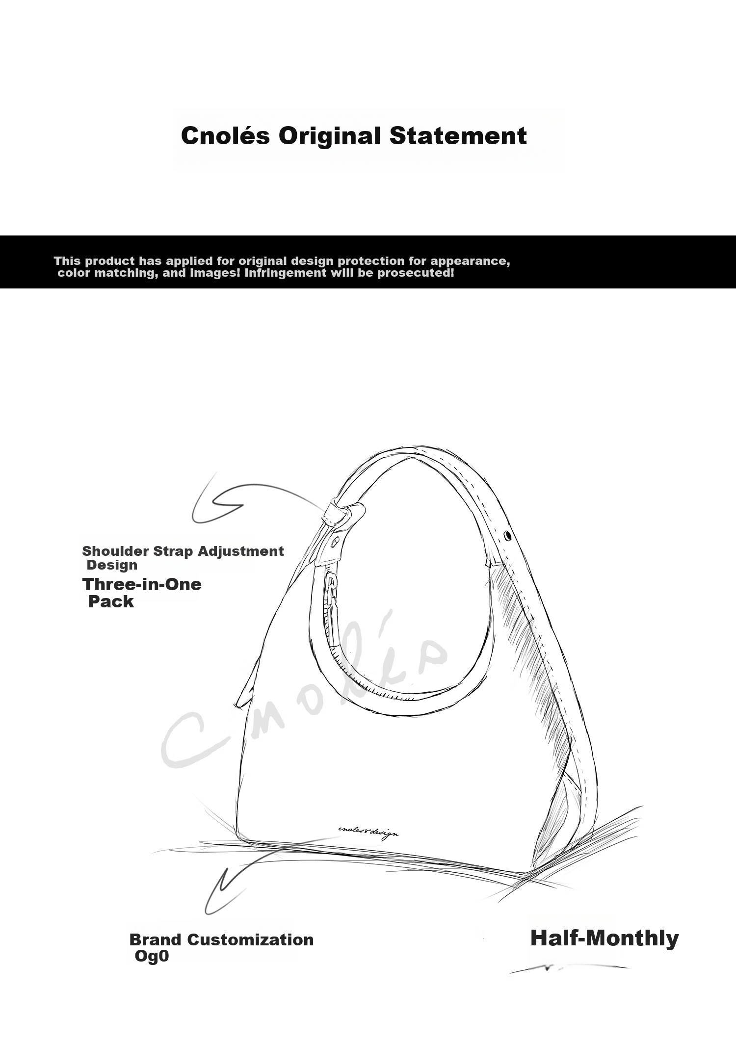 Cnoles Women's Crossbody Bag 2026 New Underarm High-End Commuter Shoulder Bag Birthday Gift 5