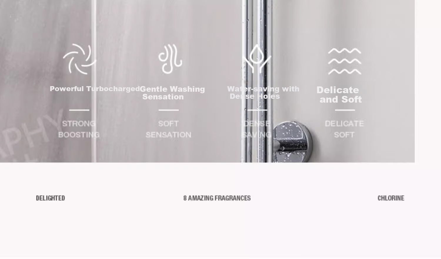 LALAPERCARE Shower Filter, Imported from Korea, Household Chlorine Remover, VC Plant Extract Fragrance, Bathing Shower Head Water Purifier, Ocea 7