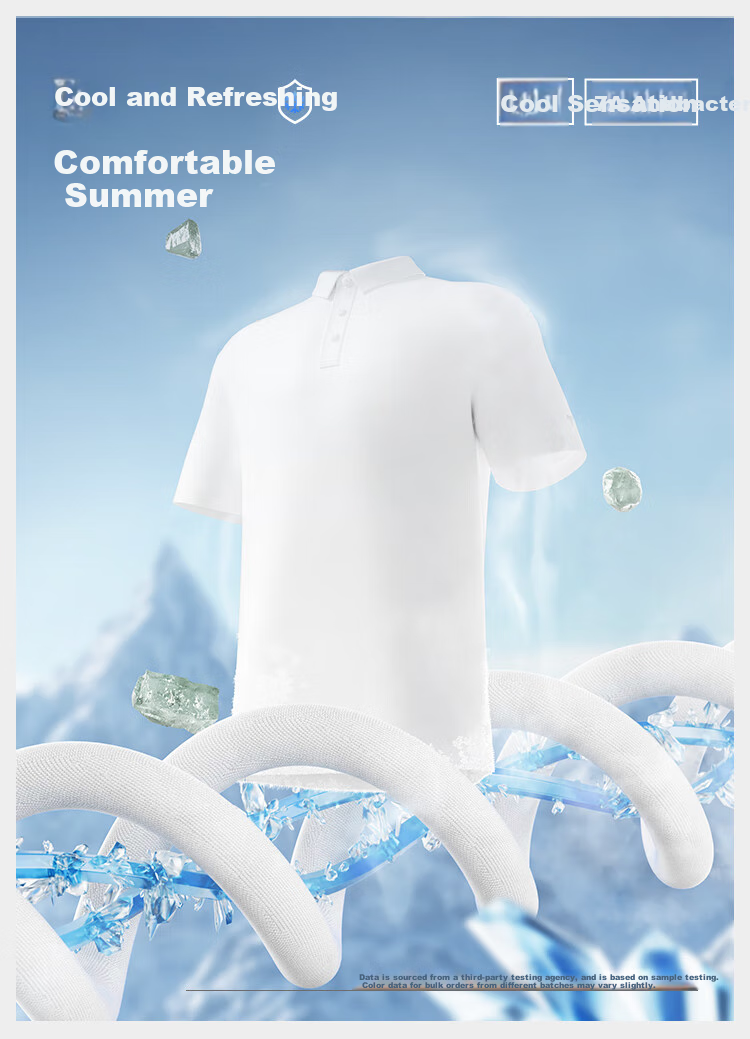 MuzhibaixiaoT [Bingyu POLO Shirt] Cool-Feeling Antibacterial Short-Sleeve Polo Shirt for Men And Women, Summer Business Casual, Bright White, 4XL 1