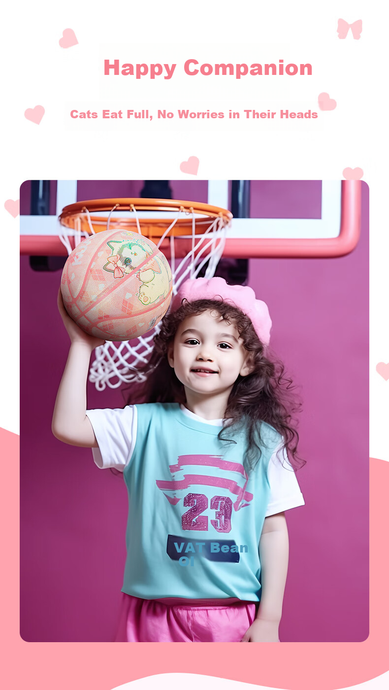 Kuangmi Cute Ragdoll Cat Basketball, Children's Size 5, Youth And Elementary School Students, Boys And Girls Training Competition Birthday Gift Ball 3