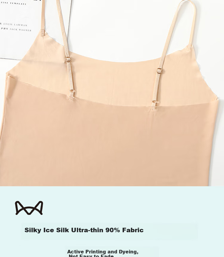 MiiOW Ultra-Thin Ice Silk Camisole Tank Top for Women, Foundation Liquid Lingerie Inner Wear Undershirt Anti-Exposure Backless 2026 New Product 12