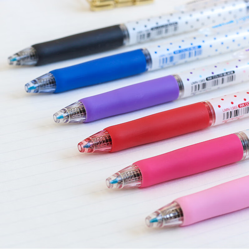 Uni-Mitsubishi Ball UMN-138S Retractable Blue Gel Pen, Stylish 0.38mm Blue Pen, Signature Pen for Business And Students, Water-Based Ink Pen, Blue Dotted, 1 Piece