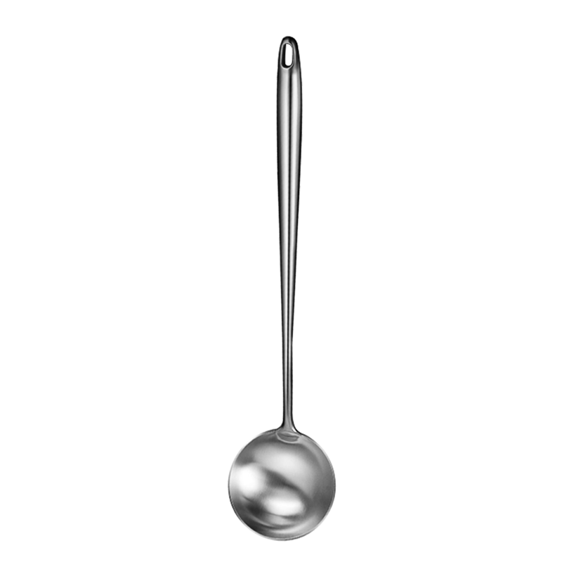 FISDDIS 304 Stainless Steel Soup Ladle Thickened Stir-Fry Spoon Hot Pot Ladle Iron Wok Soup Scoop Cooking Spoon