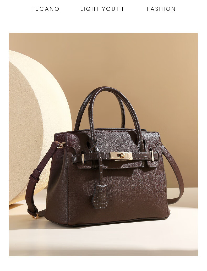 TUCANO 2026 New Women's Leather Handbag Luxury Kelly Shoulder Crossbody Bag Mother's Day Gift 11